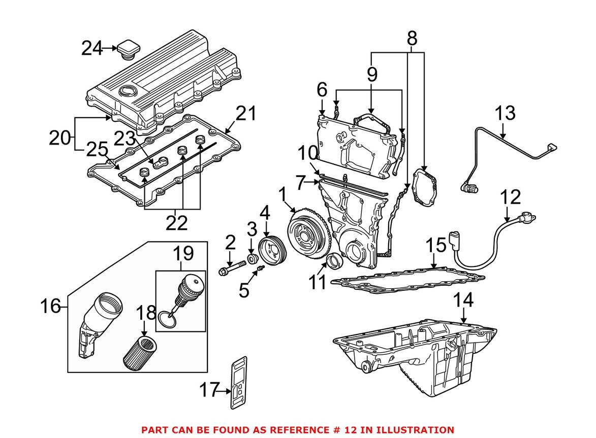 BMW Crankshaft Position Sensor 12141247622